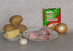 Курица с картошкой, запеченная в фольге (в духовке). Ингредиенты